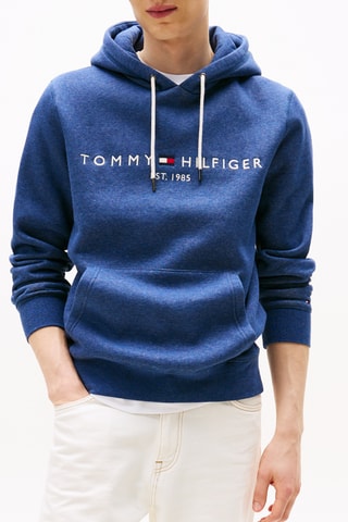 Sweat à capuche - Bleu chiné