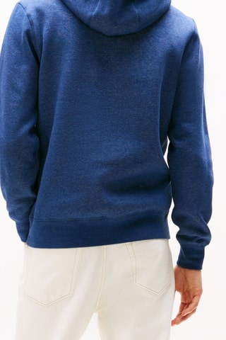 Sweat à capuche - Bleu chiné