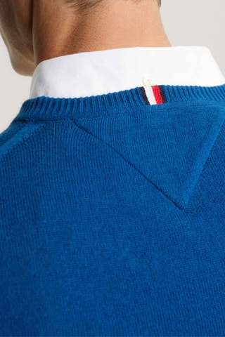 Pull en coton biologique et cachemire - Bleu cobalt