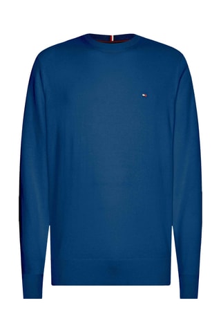 Pull en coton biologique et cachemire - Bleu cobalt