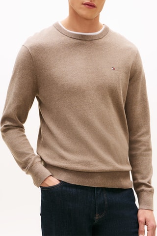 Pull en coton biologique et cachemire - Marron