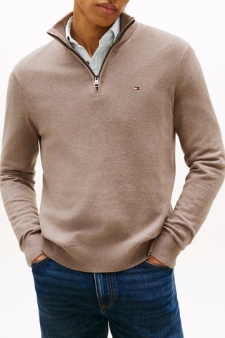 Pull en coton biologique et cachemire - Marron