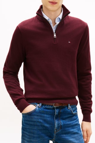 Pull en coton biologique et cachemire - Rouge