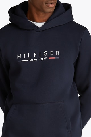 Sweat à capuche en coton biologique - Bleu marine