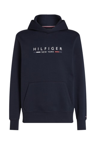 Sweat à capuche en coton biologique - Bleu marine