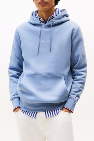 Sweat à capuche en coton biologique - Ciel