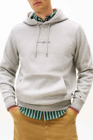 Sweat à capuche en coton biologique - Gris chiné