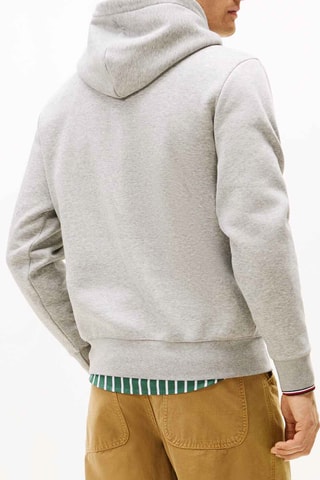 Sweat à capuche en coton biologique - Gris chiné