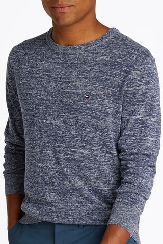 Pull en lin - Bleu marine chiné