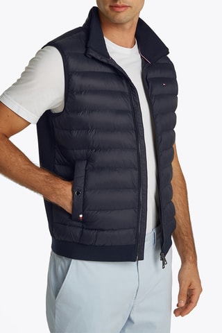 Doudoune sans manches en coton biologique - Bleu marine