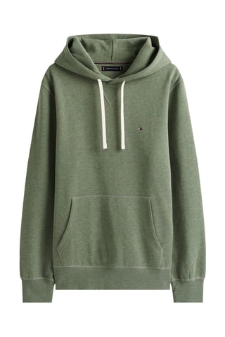 Sweat polaire à capuche - Vert olive chiné