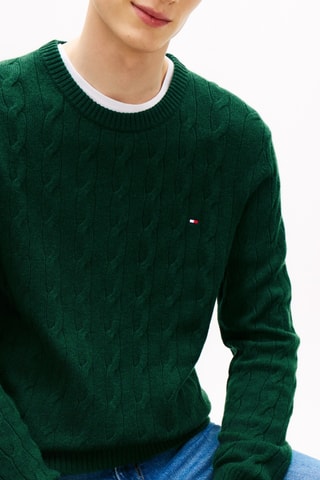 Pull en laine d'agneau - Vert foncé