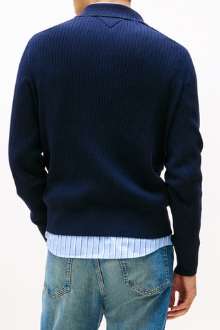 Pull en coton biologique et cachemire - Bleu marine