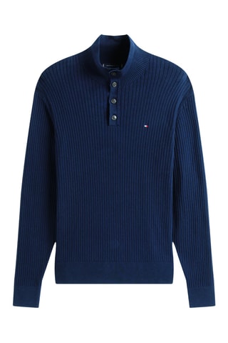 Pull en coton biologique et cachemire - Bleu marine