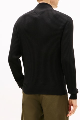 Pull en coton biologique et cachemire - Noir