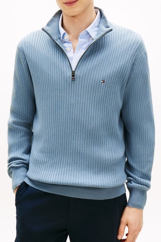 Pull en coton biologique et cachemire - Bleu clair