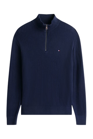 Pull en coton biologique et cachemire - Bleu marine