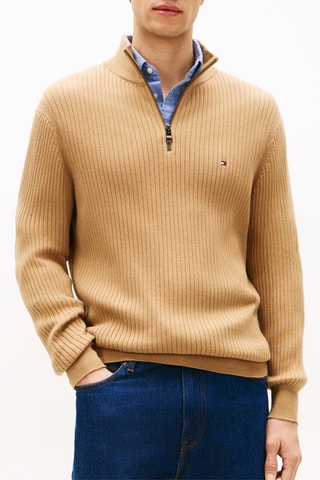 Pull en coton biologique et cachemire - Camel