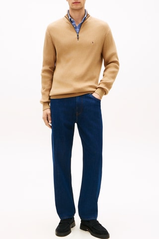 Pull en coton biologique et cachemire - Camel