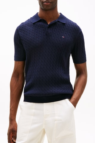 Polo en coton biologique - Bleu nuit