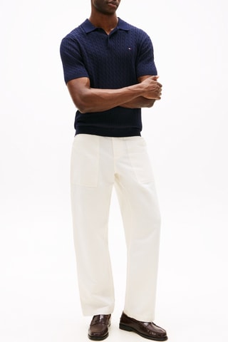 Polo en coton biologique - Bleu nuit