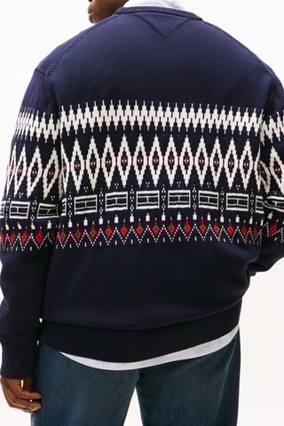 Pull en coton biologique - Bleu marine