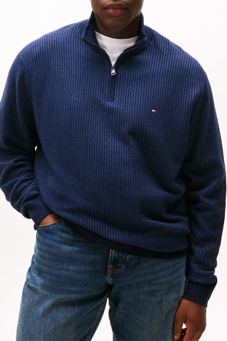 Pull en coton biologique et laine - Bleu marine