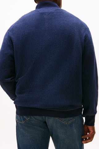 Pull en coton biologique et laine - Bleu marine