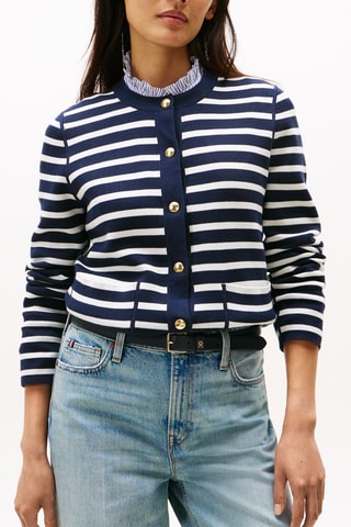 Gilet réversible en coton biologique - Bleu marine