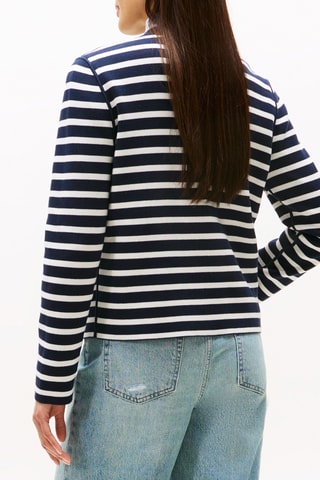 Gilet réversible en coton biologique - Bleu marine