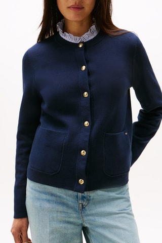 Gilet réversible en coton biologique - Bleu marine