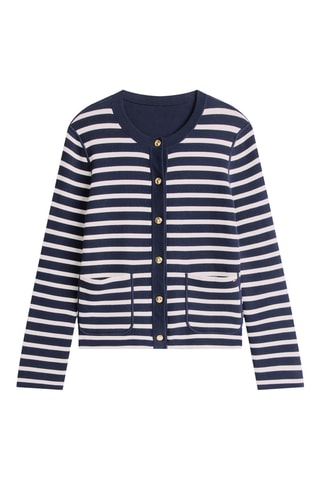 Gilet réversible en coton biologique - Bleu marine