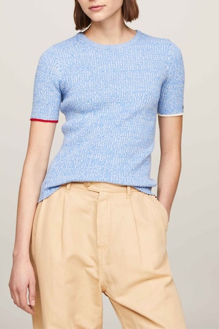 Top en coton biologique - Ciel chiné