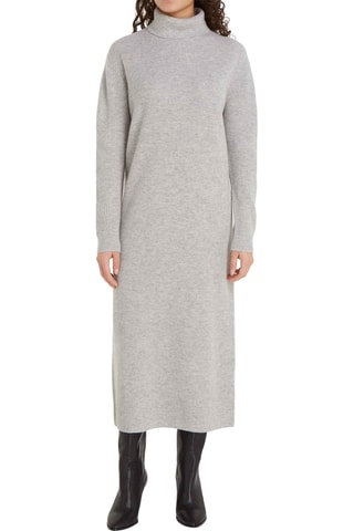 Robe pull en laine et cachemire - Gris clair