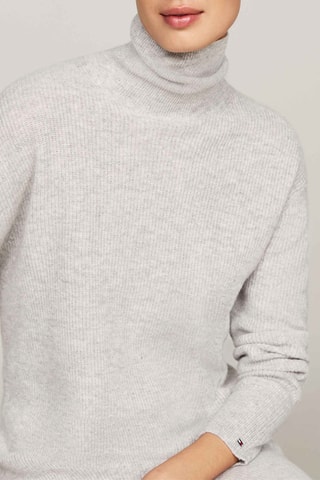 Robe pull en laine et cachemire - Gris clair