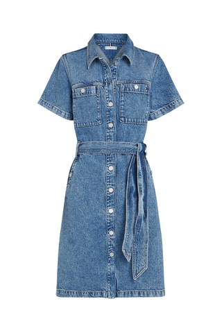 Robe chemise en jean - Bleu marine