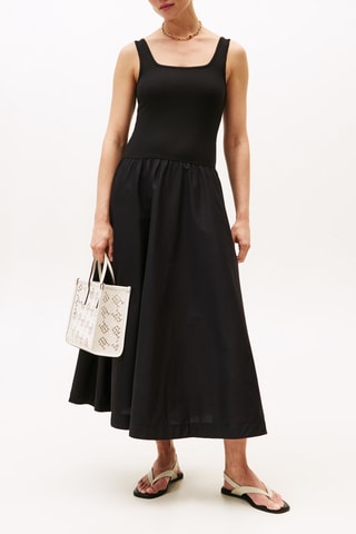 Robe midi en coton biologique - Noir