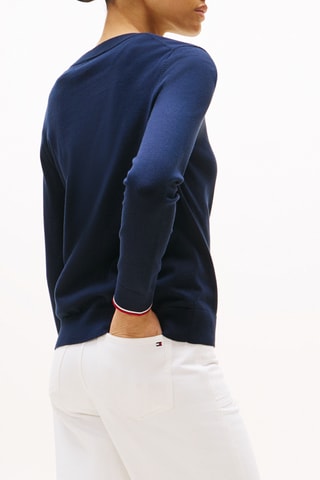 Pull en coton biologique - Bleu marine