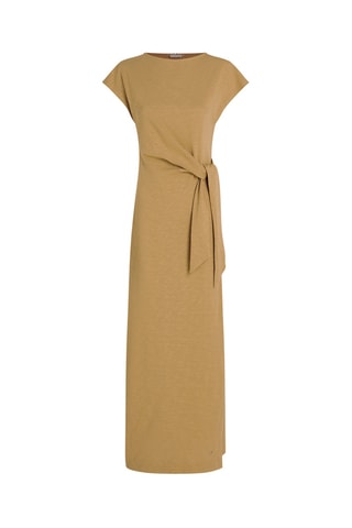 Robe midi en coton biologique - Marron clair