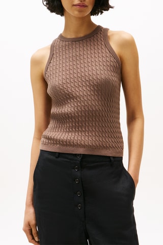 Top slim - Marron foncé