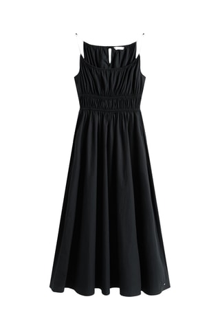 Robe longue en coton biologique - Noir