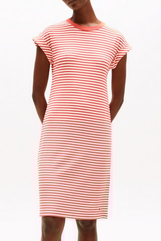 Robe t-shirt regular - Ecru et orange