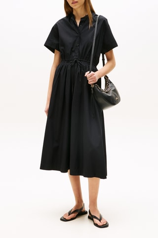 Robe midi en coton biologique - Noir