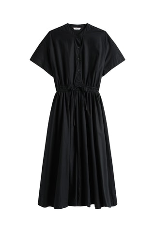 Robe midi en coton biologique - Noir