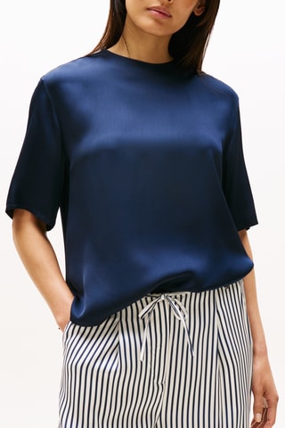 Top relaxed - Bleu pétrole