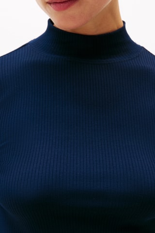 Robe plissée slim - Bleu marine