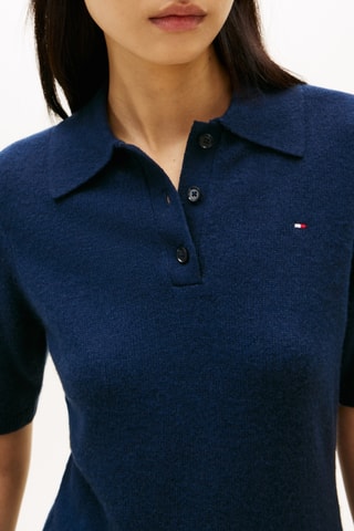 Robe pull en laine - Bleu marine