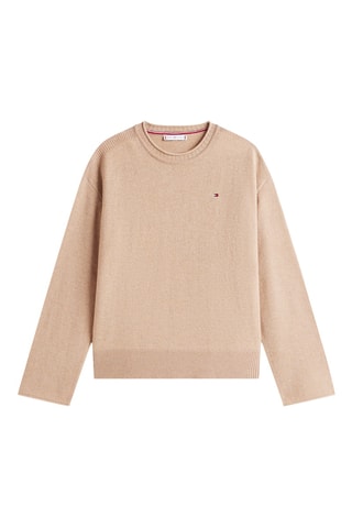 Pull relaxed en laine - Beige