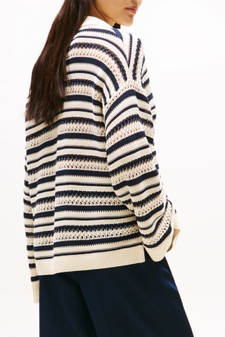 Pull relaxed en coton biologique - Beige