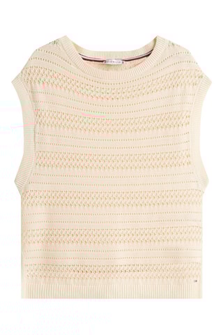 Pull sans manches en coton biologique - Beige